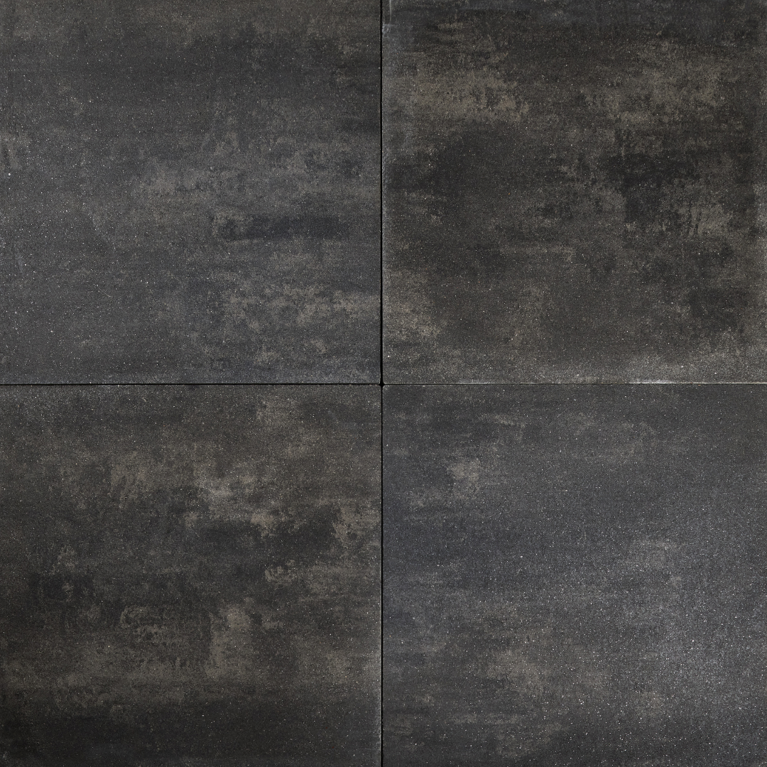 Allemagne Betontegel Donkergrijs gevlamd