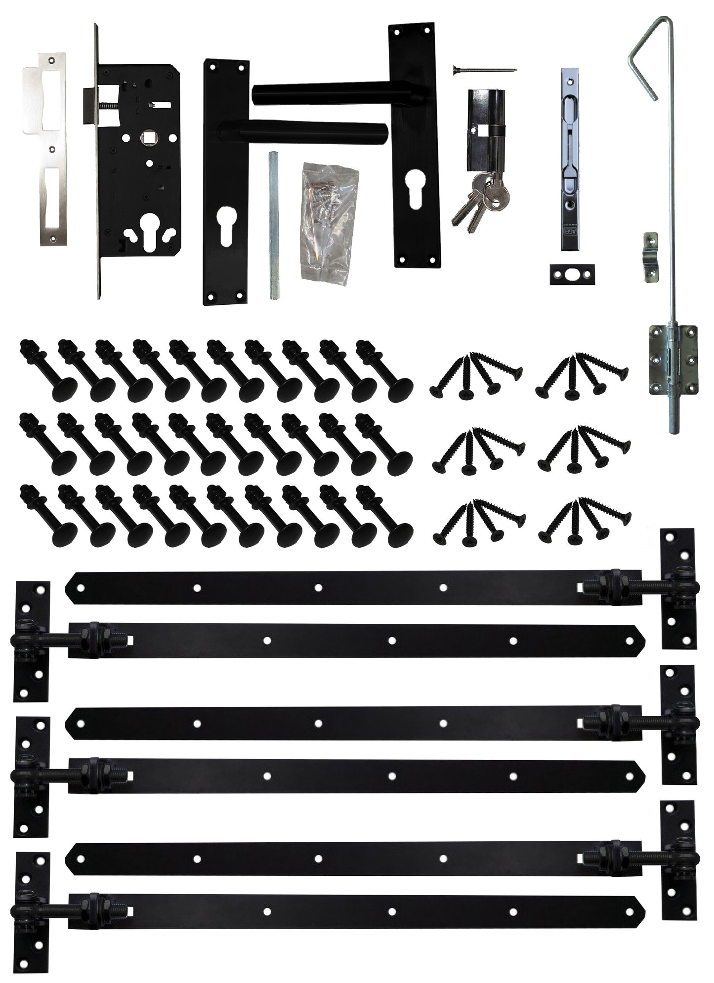 Beslagset t.b.v opgeklampte deur