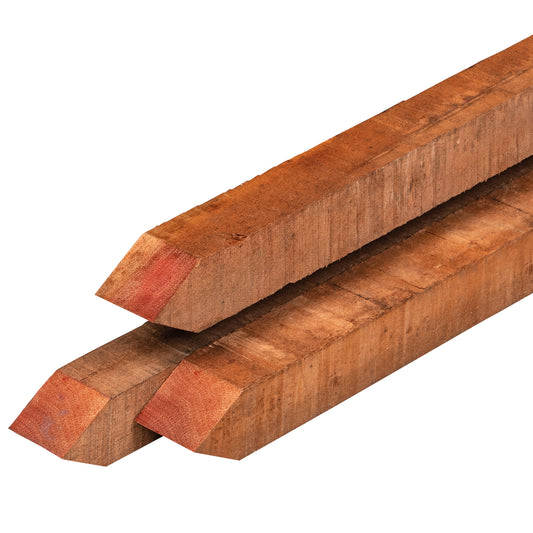 Hardhout paal 7x7cm