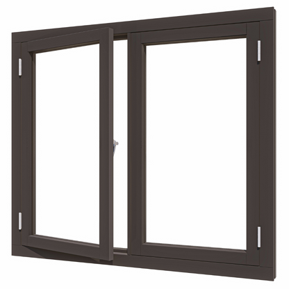 Steellook vleugelraam dubbel