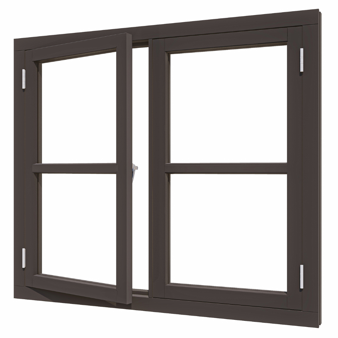Steellook vleugelraam dubbel