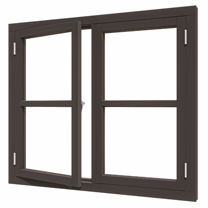 Steellook vleugelraam dubbel